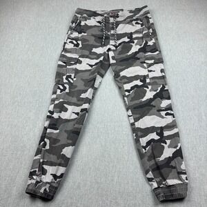 Vintage Ecko Unltd Jogger Pants Men Large Green Camo Stretch Cargo Front Pockets